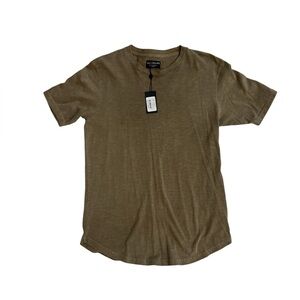 Made in USA Midweight Cotton Slub Scallop Tee (Timber / Tan)